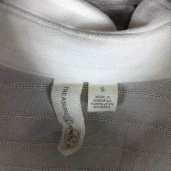 Treasure & Bond White Relaxed Striped Blouse - Picture 4 of 5